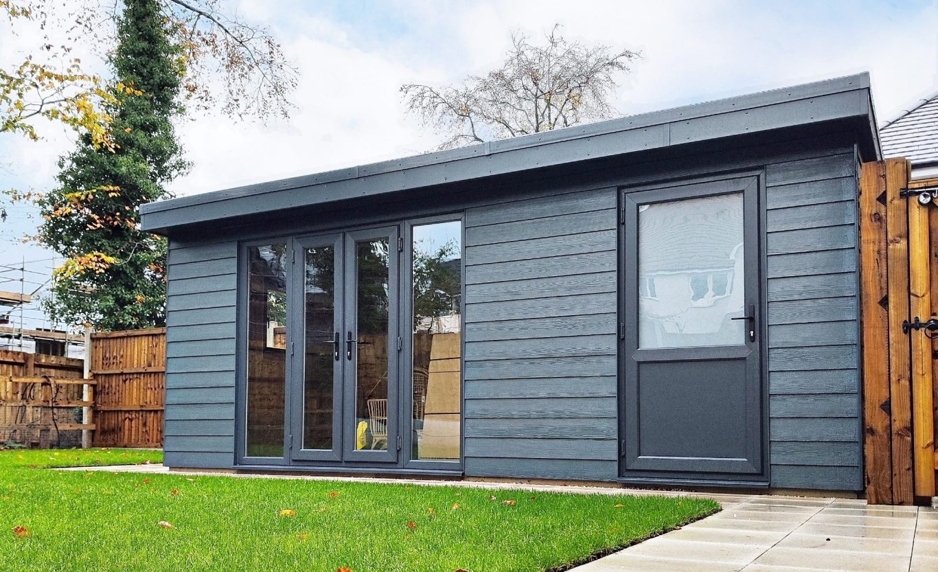 Modern garden office built by Nu-Bourne Landscapes in Saffron Walden